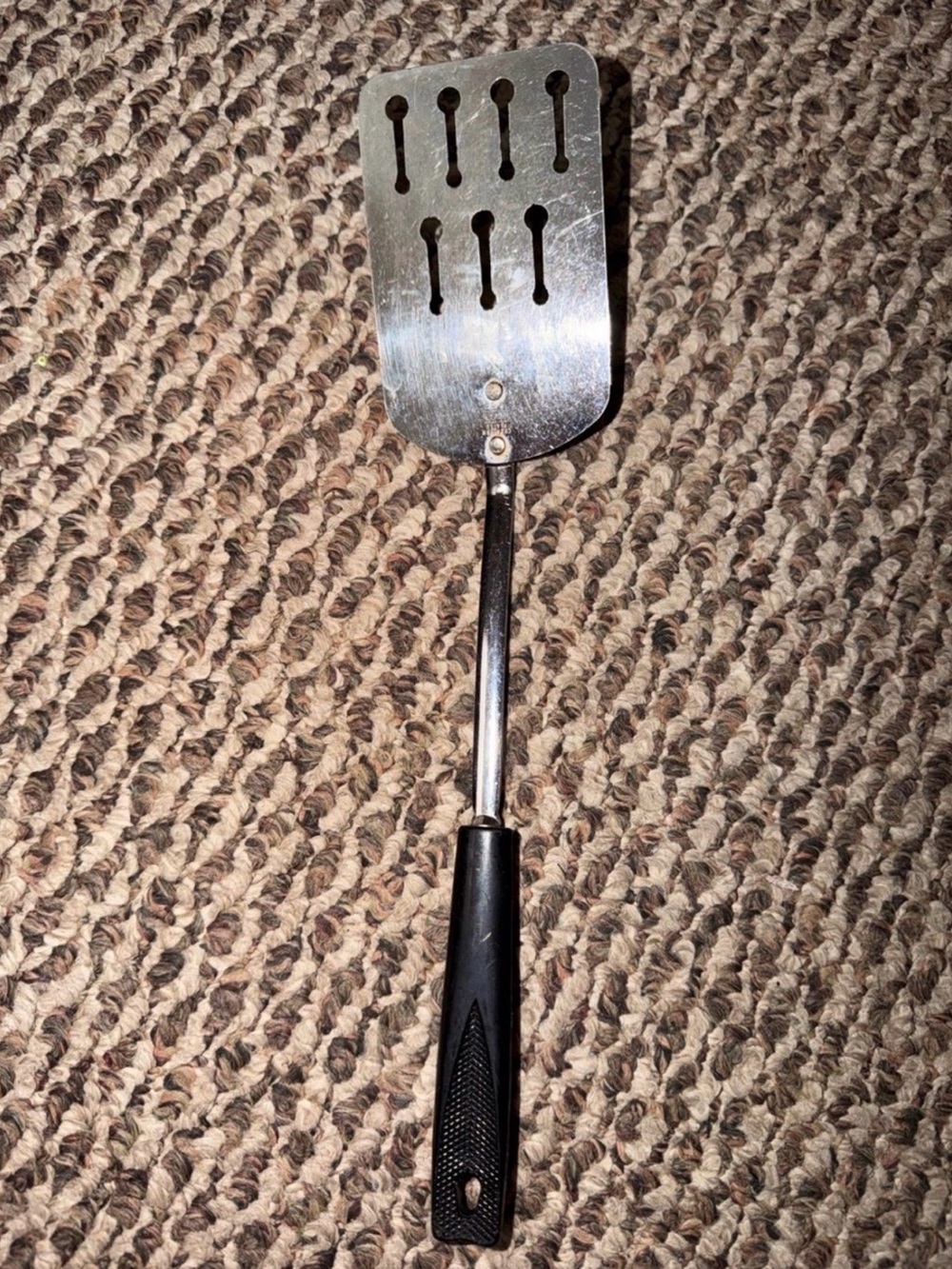 Black Stainless Steel Slotted Turner Spatula - Home Kitchen